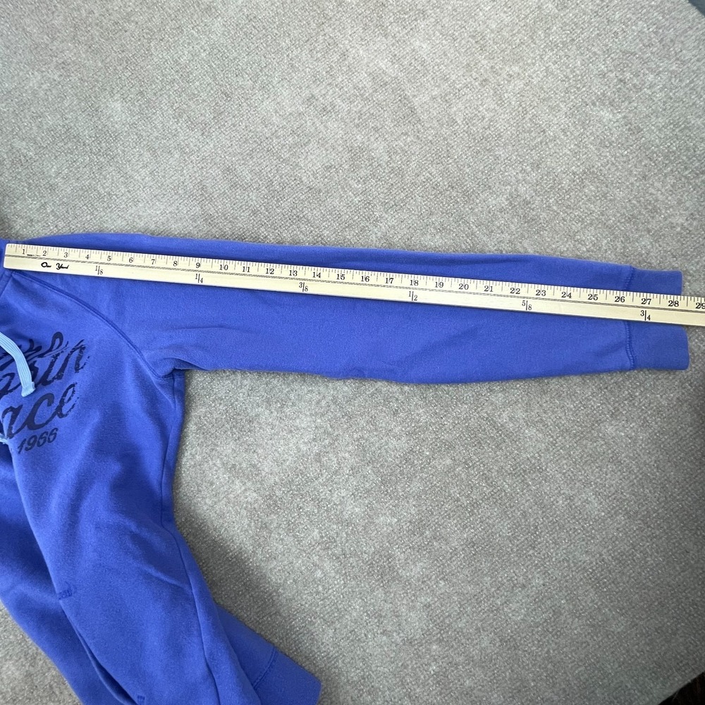 The North Face Hoodie Womens Medium Blue Fleece Lined Cotton Graphic Full Zip - Picture 14 of 14